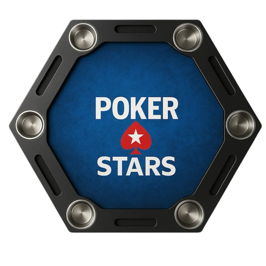 Mesa de Poker Hexagonal Estilo PokerStars en Madera y Vinilo Laminado