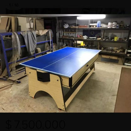 Mesa Multijuegos 4 en 1  - Billar Pool - Ping pong - Air Hockey - Comedor Formica