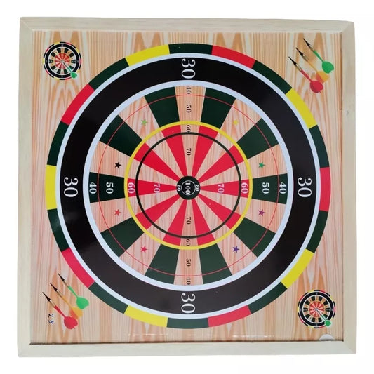 Juego de Parques Magnetico  6 Puestos Tablero Madera  + Tiro Al Blanco