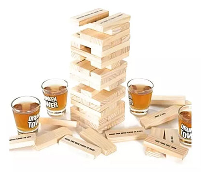 Juego Adultos Jenga Shots Beber Tragos