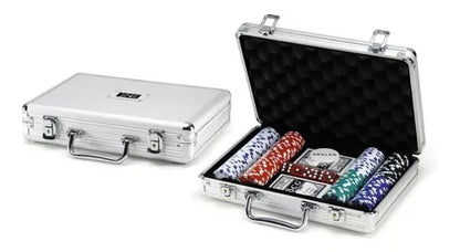 Set De Juego De Poker De 200 Fichas Con Maleta De Lujo