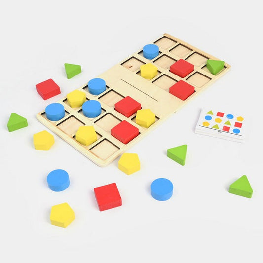Juego Madera Didáctico Niños Geometria / Shape Four - Color Battle