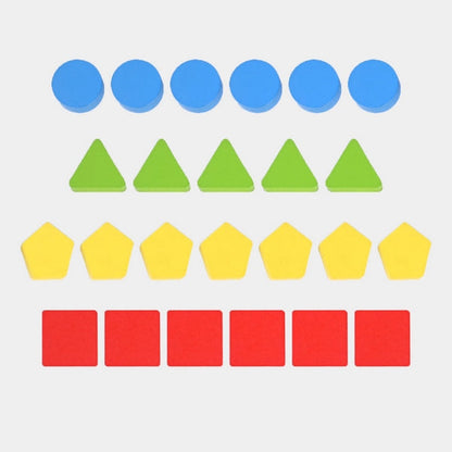 Juego Madera Didáctico Niños Geometria / Shape Four - Color Battle