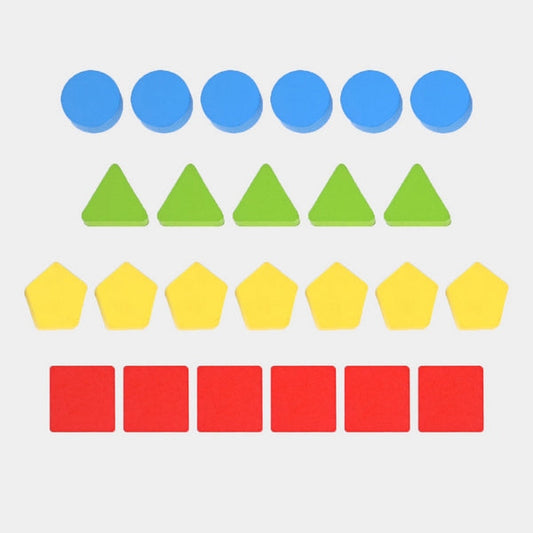 Juego Madera Didáctico Niños Geometria / Shape Four - Color Battle