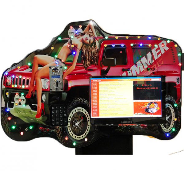 Rockola Hammer Bluetooth USB karaoke 600W 2 parlantes Pantalla 19 a 32 Pulgadas
