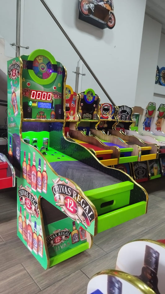 Juego de Bolirana eco con Ruleta - Gallo Tapao Moñona Bluetooh doble Display Diseño Chivas regal