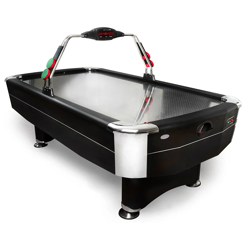 Mesa de Air Hockey Profesional Acero Inoxidable | Estilo Arcade con Accesorios Incluidos